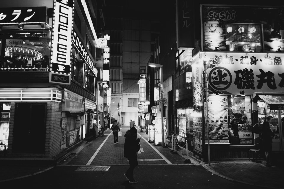 Views at night in April of 2019 around the Ueno neighborhood in Tokyo 37