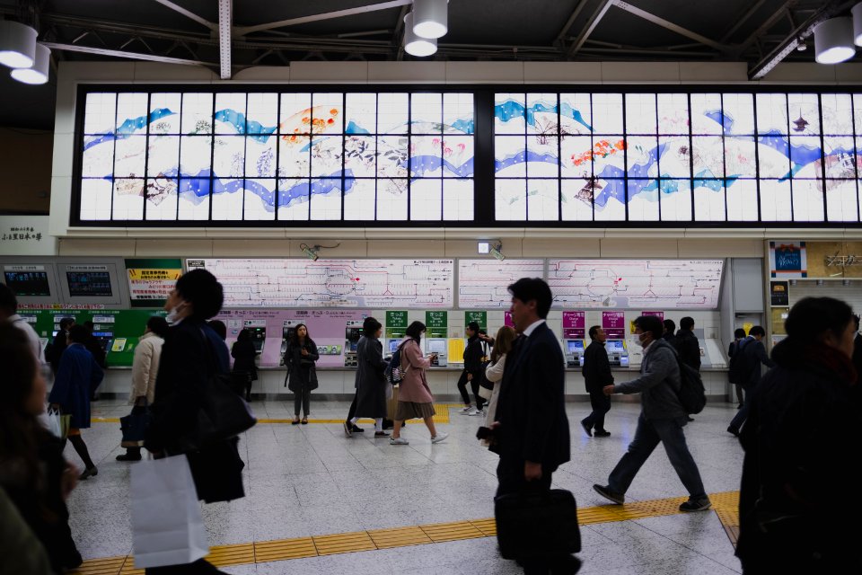 Views at night in April of 2019 around the Ueno neighborhood in Tokyo 28