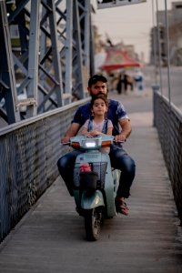 Views at the old bridge over the Tigris in the city of Mosul in summer of 2019 after retaking the city from the Islamic State 03
