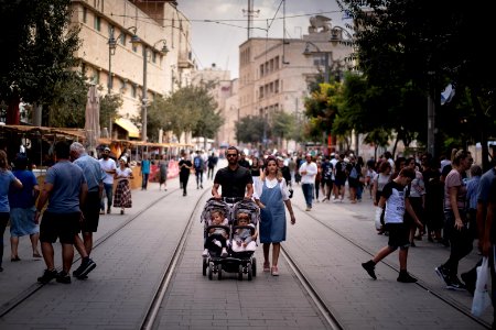 Views along Jaffa street in October of 2019 during the Sukkot holiday 11