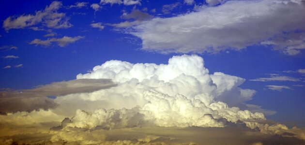 Heavy clouds atmosphere sunset