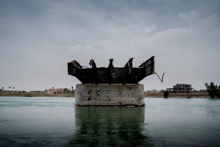 Views along the riverside of the Tigris in Mosul in summer of 2019, after war with the Islamic State 04