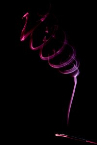 Smoke purple incense photo