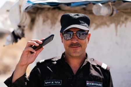 Views around a crossroads near Sinjar town where Ezidis were massacred, now an Iraqi police checkpoint 15