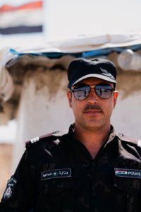 Views around a crossroads near Sinjar town where Ezidis were massacred, now an Iraqi police checkpoint 14
