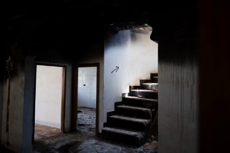 Views around a ruined house in the city center during April of 2019 in Shingal city 29