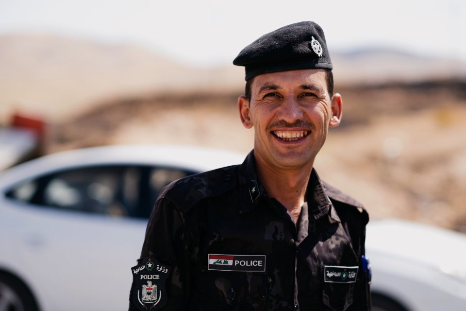 Views around a crossroads near Sinjar town where Ezidis were massacred, now an Iraqi police checkpoint 16