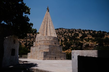 Views around Lalish, including pilgrims and worshippers, in summer of 2019 02