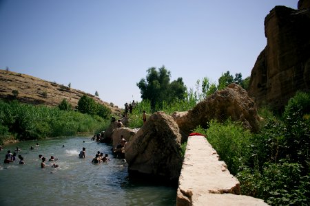 Views around Khenis archaeological site related to Assyrian king Sennacherib's aqueduct system 06