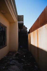 Views around a ruined house in the city center during April of 2019 in Shingal city 45
