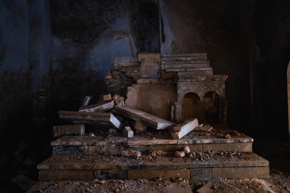 Views around the old cathedral in Sinjar, seen in May of 2019 after war with the Islamic State 28