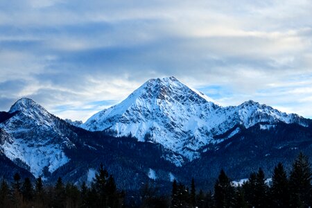 Mountain summit panorama landscape photo