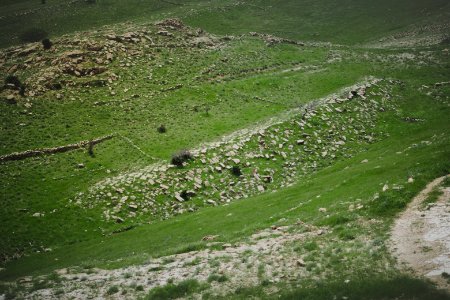 Views around the Yezidi shrine of Mame Reshan after its destruction by the Islamic State, in the Shingal mountains overlooking Shingal 26