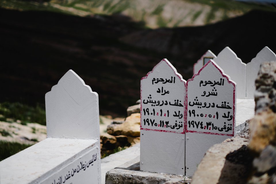 Views around the Yezidi shrine of Mame Reshan after its destruction by the Islamic State, in the Shingal mountains overlooking Shingal 15