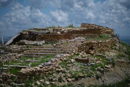 Views around the Yezidi shrine of Mame Reshan after its destruction by the Islamic State, in the Shingal mountains overlooking Shingal 02