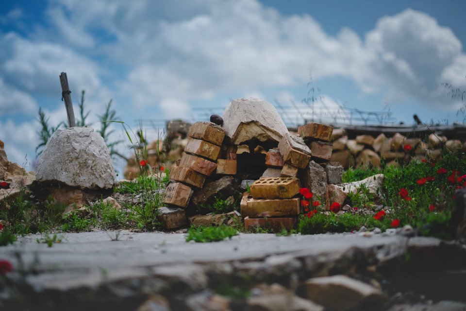 Views around the Yezidi shrine of Mame Reshan after its destruction by the Islamic State, in the Shingal mountains overlooking Shingal 23