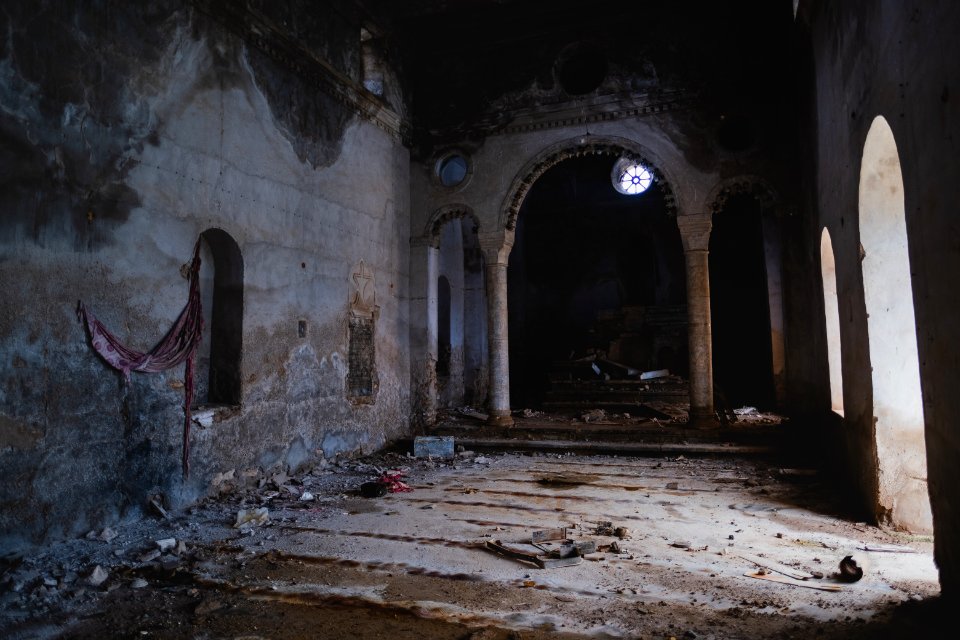 Views around the old cathedral in Sinjar, seen in May of 2019 after war with the Islamic State 32