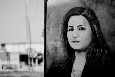 Views in April 2019 of poster of Vian Dakhil in Shingal 46