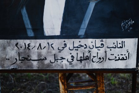 Views in April 2019 of poster of Vian Dakhil in Shingal 09