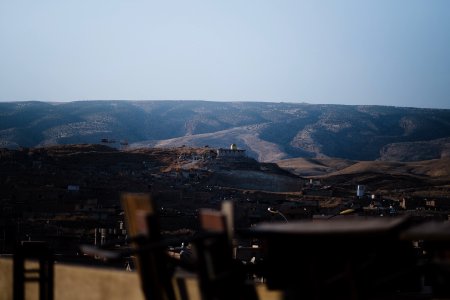 Views in July of 2019 in, around, and from the main institute in Shingal (Sinjar) after war with the Islamic State 03