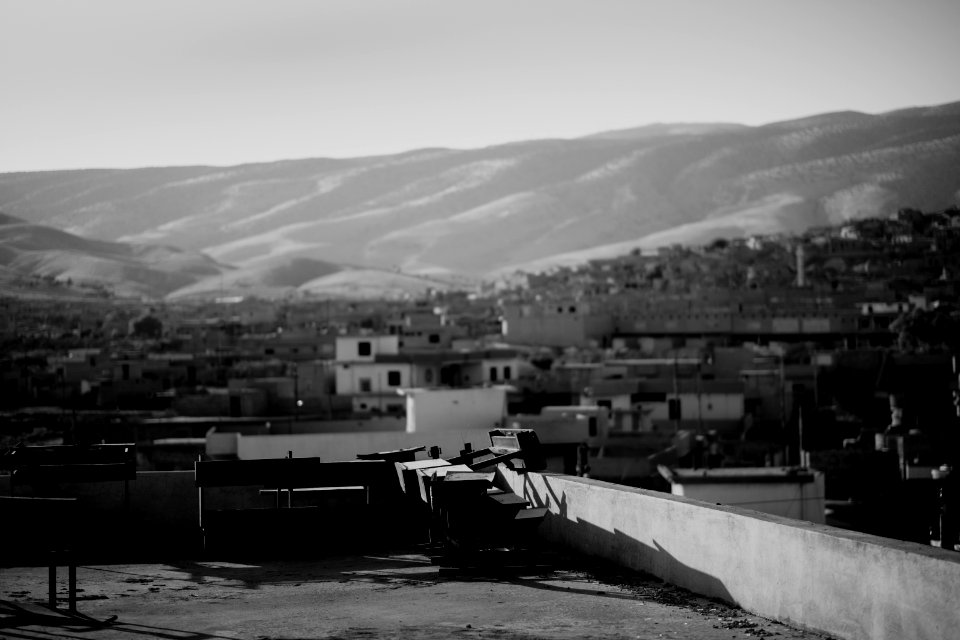 Views in July of 2019 in, around, and from the main institute in Shingal (Sinjar) after war with the Islamic State 06