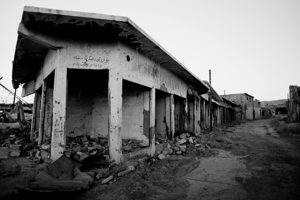 Views in July of 2019 around the ruined city center of Shingal (Sinjar) after war with ISIS 07