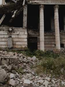 Views in April of 2019 of the castles of Saddam Hussein and his wife in the command center of Mosul 30
