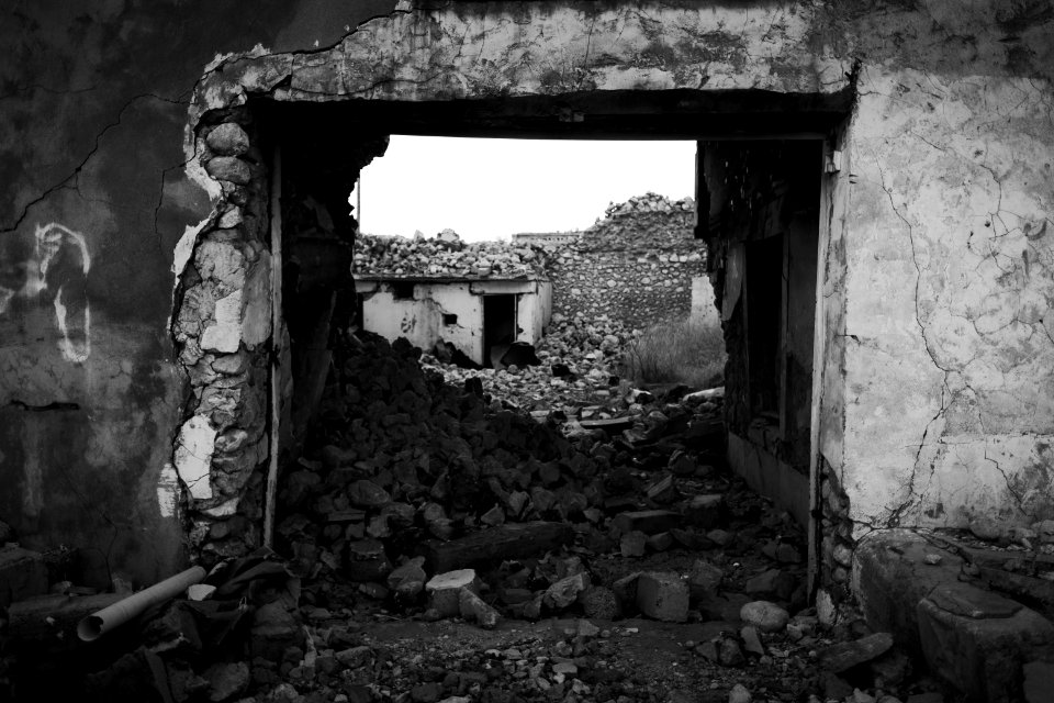 Views in July of 2019 around the ruined city center of Shingal (Sinjar) after war with ISIS 02