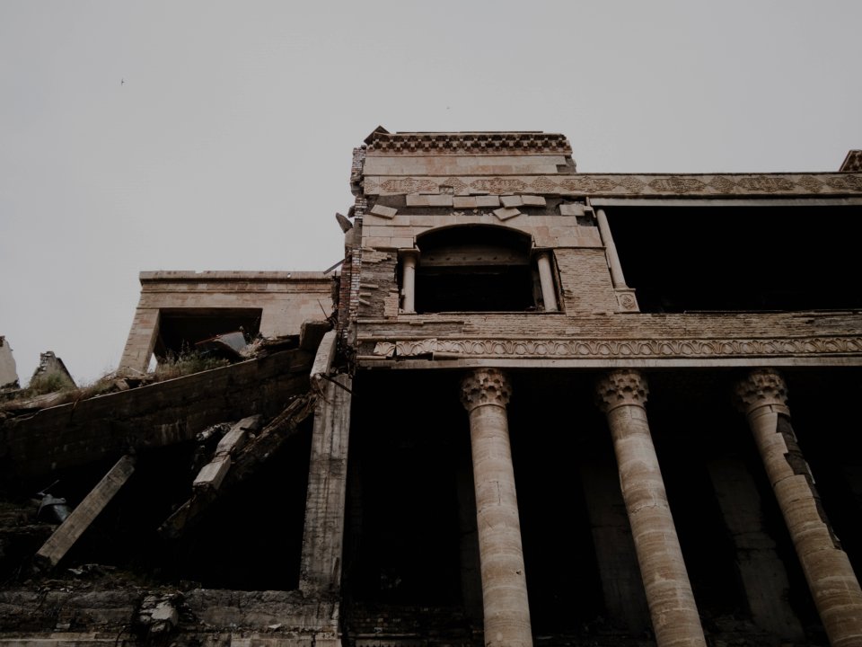 Views in April of 2019 of the castles of Saddam Hussein and his wife in the command center of Mosul 32