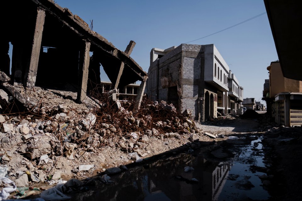 Views around the old city of Mosul in 2019 during the summer, following war with the Islamic State 22