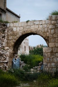Views in April of 2019 around the historic "Roman Gate" in the ruins in the old city of Shingal 16
