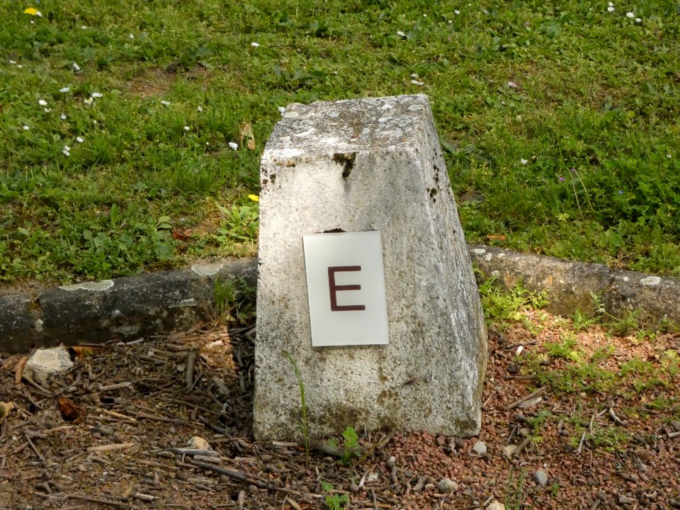 Villeurbanne - Avenue Albert Einstein - Nécropole nationale de la Doua - Carré E - Borne