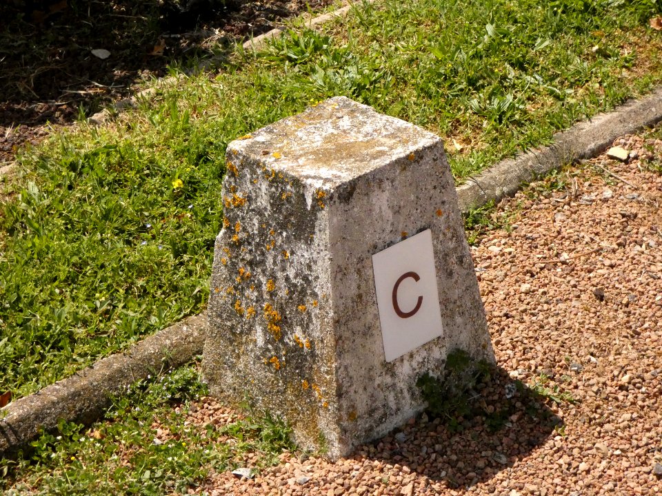 Villeurbanne - Avenue Albert Einstein - Nécropole nationale de la Doua - Carré C - Borne