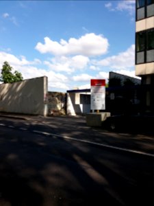 Villeurbanne - Avenue Albert Einstein, panneau Création du chauffage urbain
