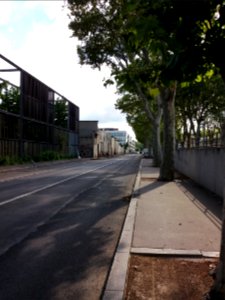 Villeurbanne - Avenue Albert Einstein, vers l'ouest, depuis le boulevard Niels Bohr