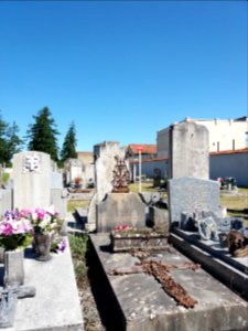 Villeurbanne - Ancien cimetière - Tombe de la famille Gacon, avec sa croix cassée