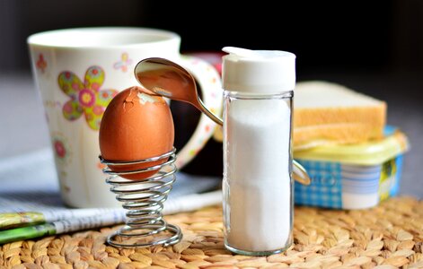 Early piece place setting have breakfast salt shaker