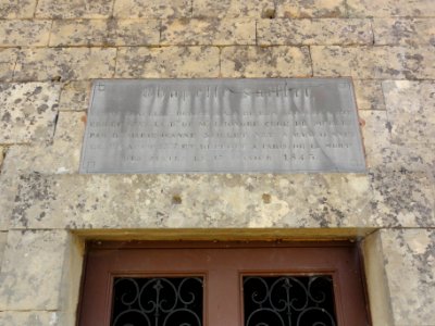 Villers-lès-Mangiennes (Meuse) chapelle Saillet plaque