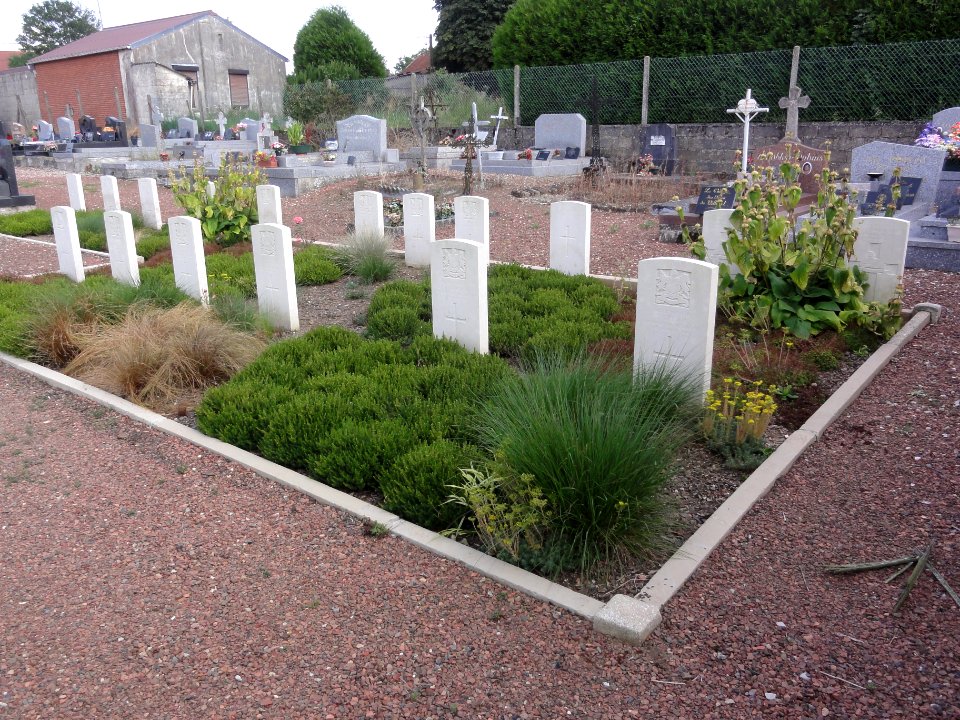 Villeret (Aisne) tombes de guerre de la CWGC