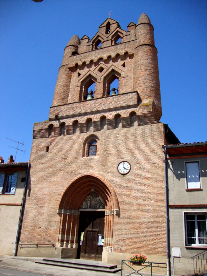 Villenouvelle (Haute-Garonne, Fr) église de style toulousain