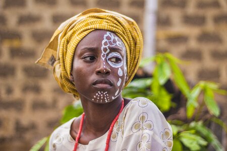 Portrait face paints authentic