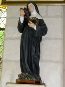 Villainville (Seine-Mar.) église, statue 05 Sinte Rita