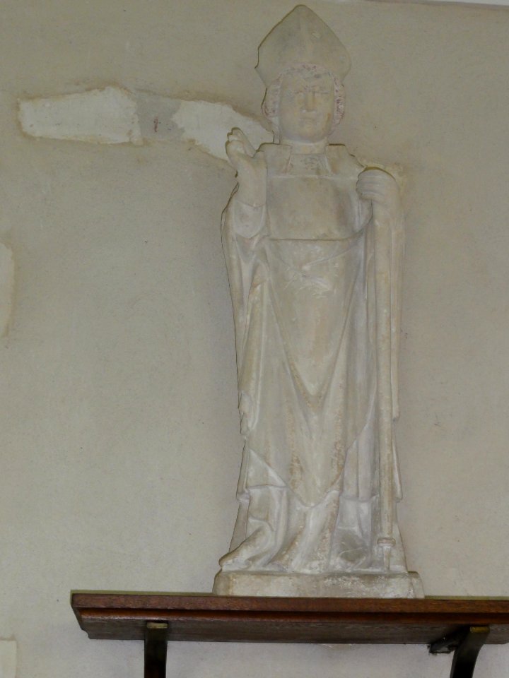 Villainville (Seine-Mar.) église, statue 07 un saint