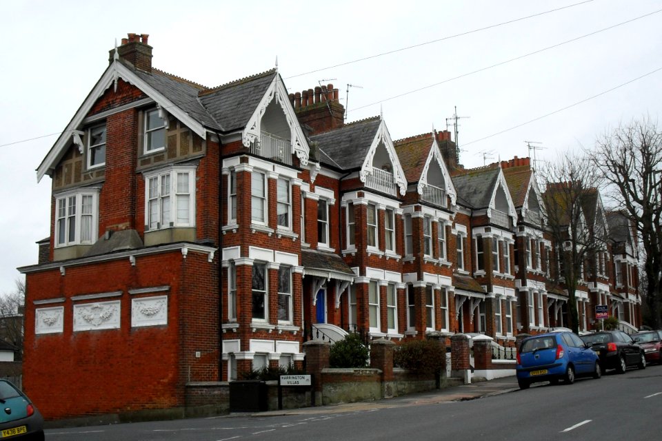 Villas at Junction of Harrington Villas and Preston Drove, Preston Village, Brighton (January 2011)