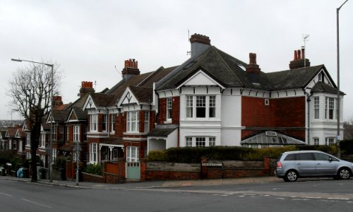 Villas at Junction of Osborne Road and Preston Drove, Preston Village, Brighton (January 2011)