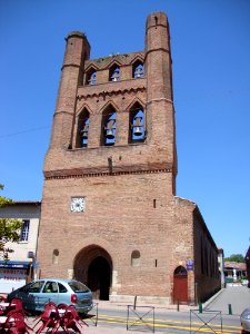 Villefranche-de-Lauragais (Haute-Garonne, Fr) église de style toulousain