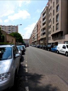 Villeurbanne - Rue Branly, depuis la rue Francis de Pressensé