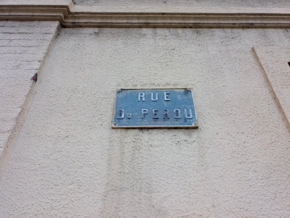 Villeurbanne - Rue du Pérou - Plaque