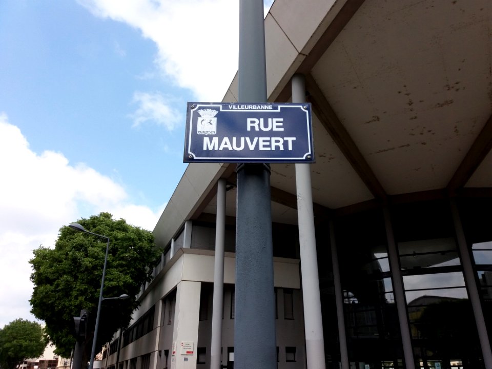 Villeurbanne - Rue Mauvert, plaque