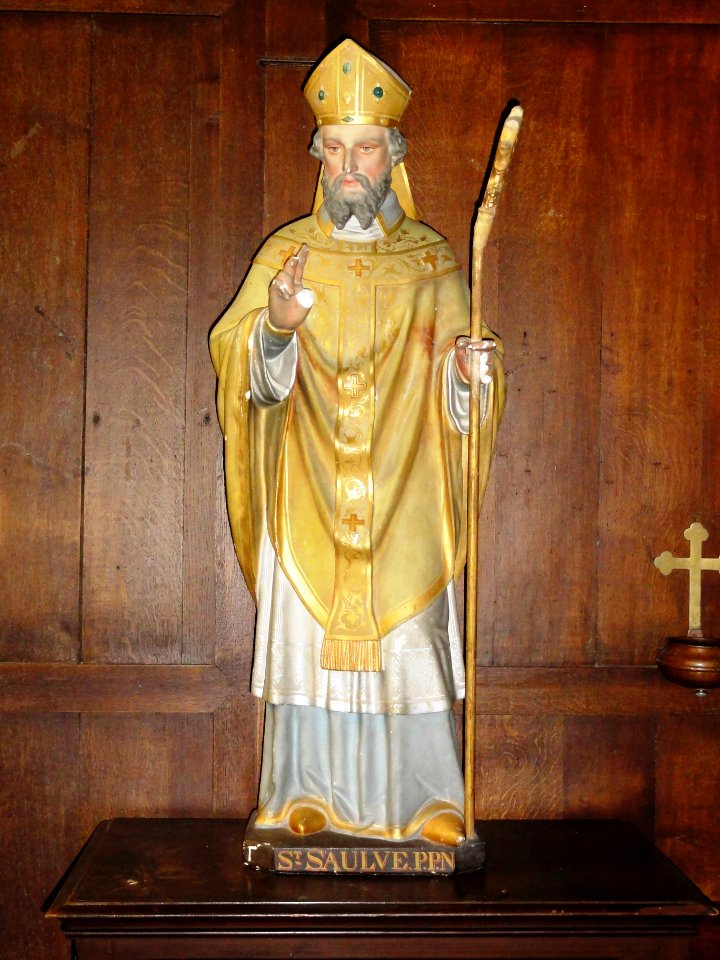 Villers-Pol (Nord,Fr) église Saint-Martin, statue St.Saulve